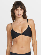 Volcom Simply Seamless Vneck Bikini Top - Black